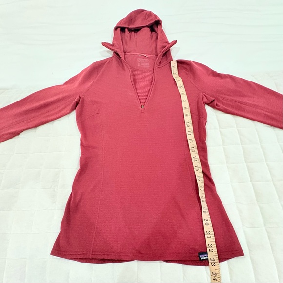 Patagonia Women's Capilene® Thermal Weight Zip-Neck Hoody Maroon Red Size XS - Picture 6 of 16